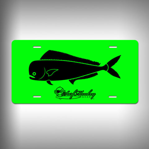 Mahi Custom License Plate / Vanity Plate with Custom Text and Graphics Aluminum - SurfmonkeyGear
