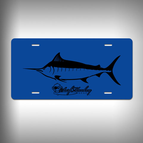 Marlin Custom License Plate / Vanity Plate with Custom Text and Graphics Aluminum - SurfmonkeyGear
