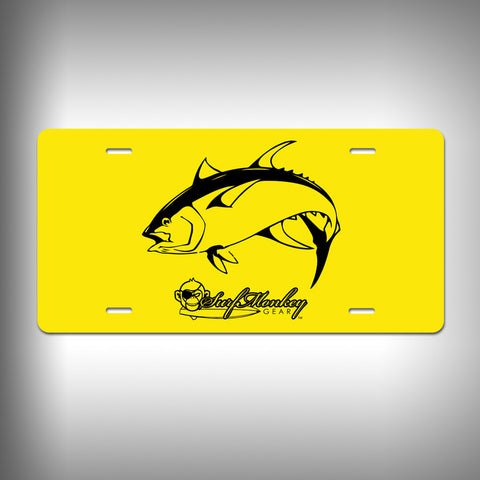 Tuna Custom License Plate / Vanity Plate with Custom Text and Graphics Aluminum - SurfmonkeyGear
