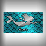 Mermaid Trophy License Plate / Vanity Plate with Custom Text and Graphics Aluminum