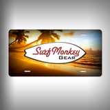 Custom License Plate / Vanity Plate with Custom Text and Graphics Aluminum - SurfmonkeyGear
 - 2