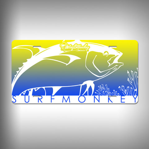 Tuna Custom License Plate / Vanity Plate with Custom Text and Graphics Aluminum - SurfmonkeyGear
