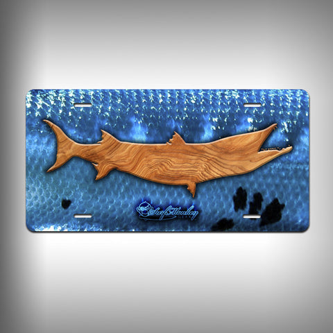 Barracuda Trophy License Plate / Vanity Plate with Custom Text and Graphics Aluminum - SurfmonkeyGear
