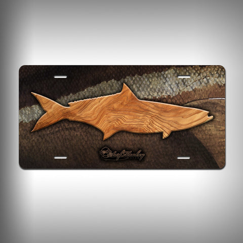 Cobia Trophy License Plate / Vanity Plate with Custom Text and Graphics Aluminum - SurfmonkeyGear
