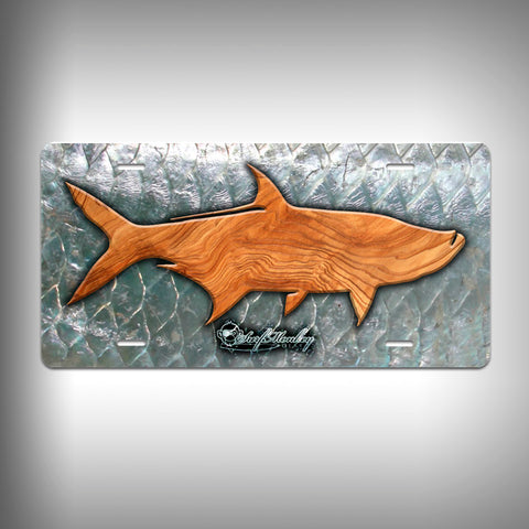 Tarpon Trophy License Plate / Vanity Plate with Custom Text and Graphics Aluminum