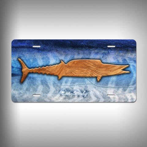 Wahoo Trophy License Plate / Vanity Plate with Custom Text and Graphics Aluminum - SurfmonkeyGear
