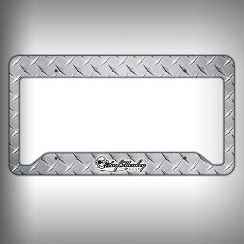 Diamond Plate Custom Licence Plate Frame Holder Personalized Car Accessories - SurfmonkeyGear
