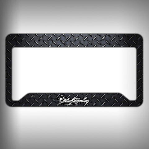 Dark Diamond Plate Custom Licence Plate Frame Holder Personalized Car Accessories - SurfmonkeyGear
