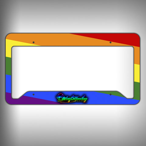 Rainbow Custom Licence Plate Frame Holder Personalized Car Accessories - SurfmonkeyGear
