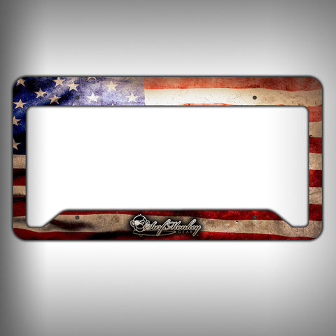 American Flag Custom Licence Plate Frame Holder Personalized Car Accessories - SurfmonkeyGear
