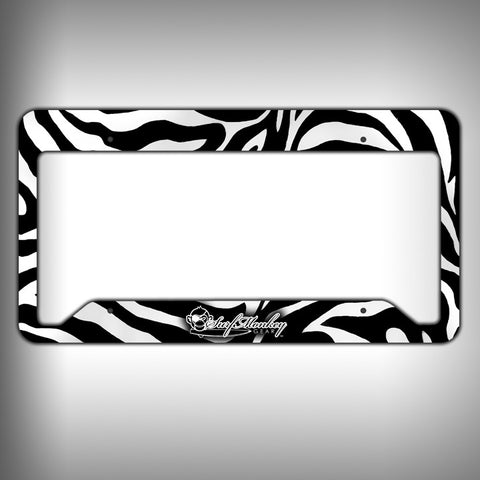 Zebra Print Custom Licence Plate Frame Holder Personalized Car Accessories - SurfmonkeyGear
