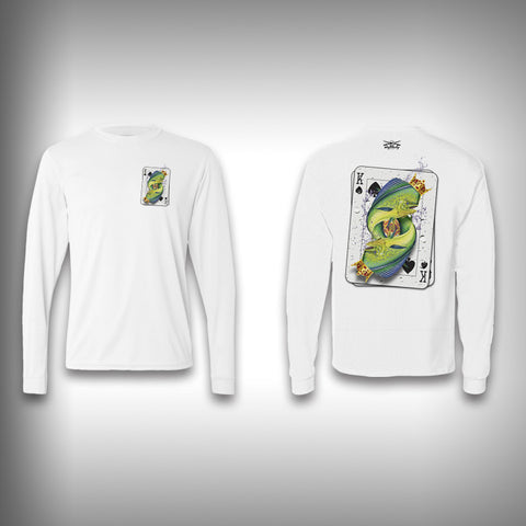 King of Spades Mahi - Poker - Solar Performance Long Sleeve Shirts - Fishing Shirt - SurfmonkeyGear
