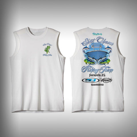 Skirt Chaser Fishing Team Mens Sleeves Tank Top - Muscle Shirt - SurfmonkeyGear

