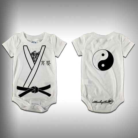 Monksies™ Custom Print One Piece Baby Body Suit (Onsies) - Karate Kid - SurfmonkeyGear
