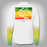 Mahi Fish Scale Sleeve Shirt -  SurfMonkey - Performance Shirts - Fishing Shirt