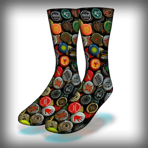 Beer Caps Crew Socks Novelty Streetwear