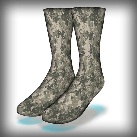 Digital Camo Crew Socks Novelty Streetwear