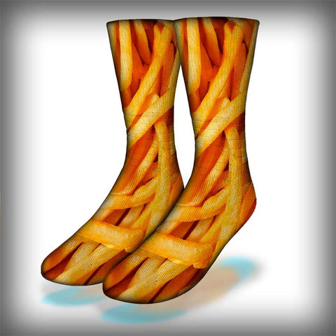 French Fries Crew Socks Novelty Streetwear