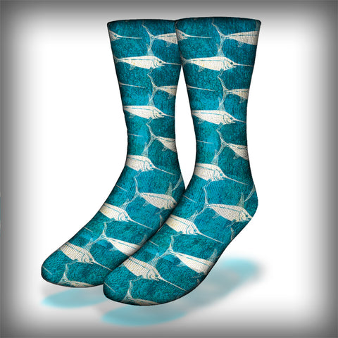 Marlin Crew Socks Novelty Streetwear