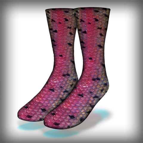 Rainbow Trout Crew Socks Novelty Streetwear