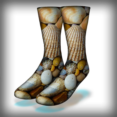 Sea Shells Crew Socks Novelty Streetwear