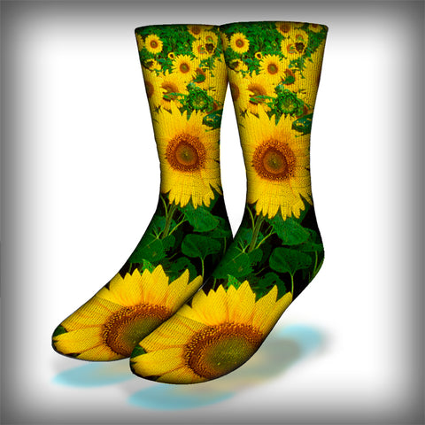 Sunflower Crew Socks Novelty Streetwear
