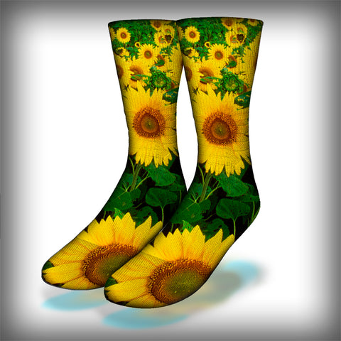 Sunflower Crew Socks Novelty Streetwear