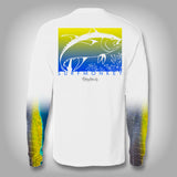 Yellowfin Tuna Scale Sleeve Shirt -  SurfMonkey - Performance Shirts - Fishing Shirt
