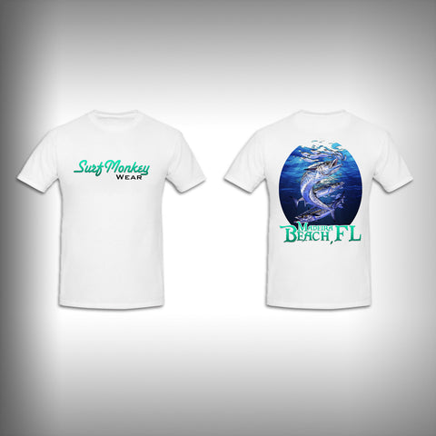 Unisex Short Sleeve Tshirt Custom Full Color Graphics - Madeira Beach King Fish - SurfmonkeyGear
