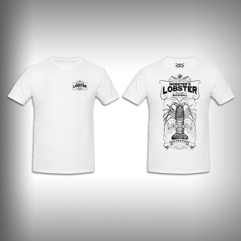 Unisex Short Sleeve Tshirt Custom Full Color Graphics - Vintage Mobster Lobster - SurfmonkeyGear
