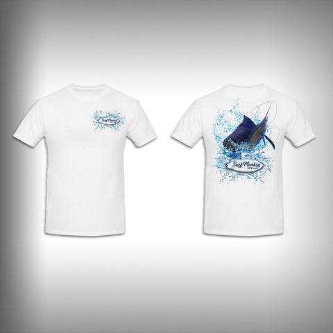 Unisex Short Sleeve Tshirt Custom Full Color Graphics - Sail Fishing - SurfmonkeyGear
