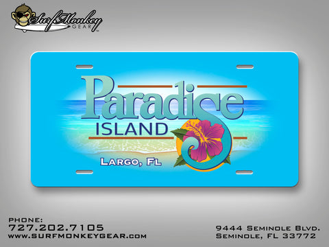 Paradise Island Custom License Plate